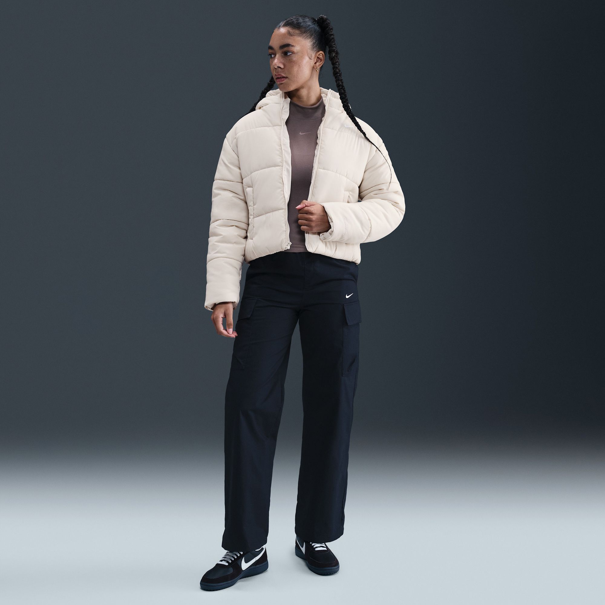 Nike Women's Sportswear Classic Puffer Therma-FIT Loose Hooded Jacket product image