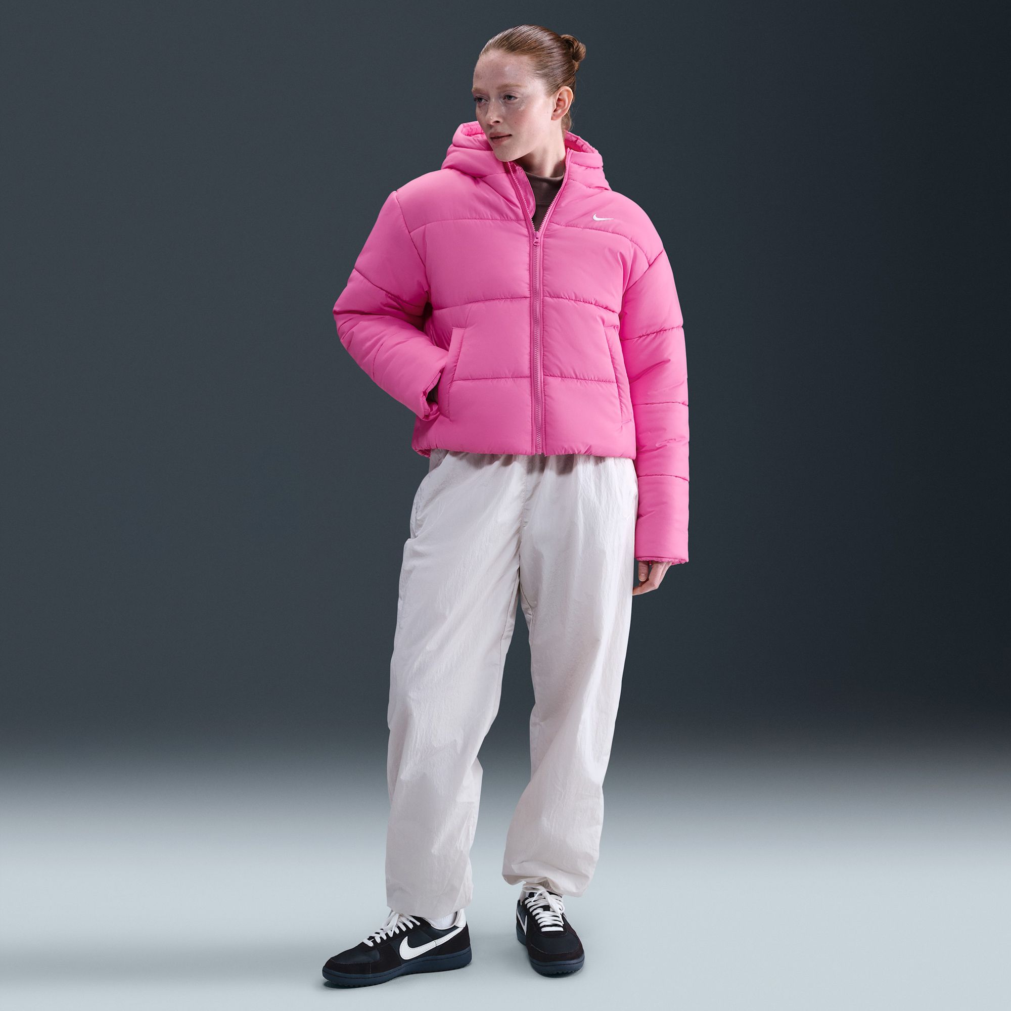 Nike Women's Sportswear Classic Puffer Therma-FIT Loose Hooded Jacket product image