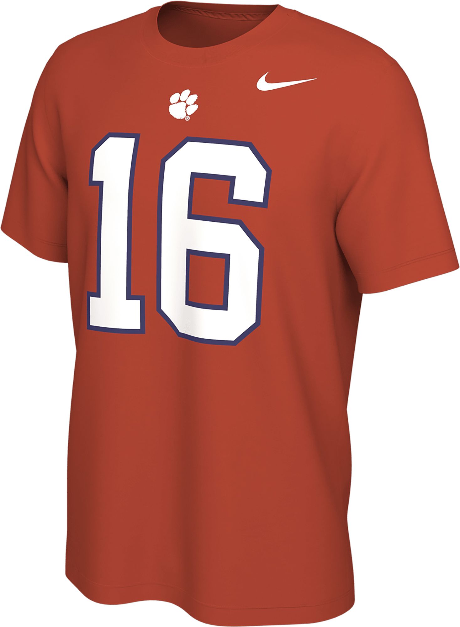 Nike Men's Clemson Tigers Trevor Lawrence #16 Orange Football Jersey T-Shirt