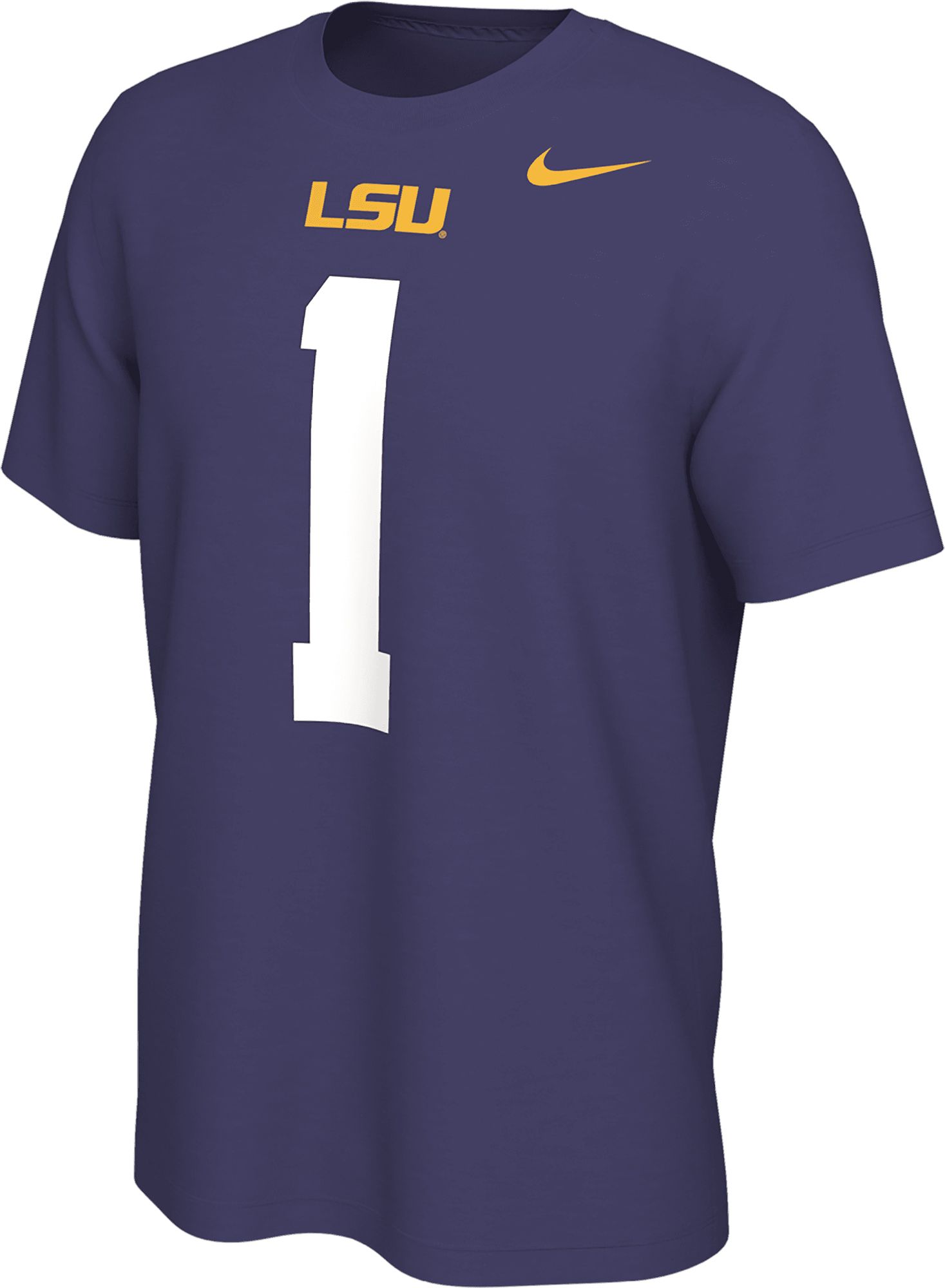 Nike Men's LSU Tigers Justin Jefferson #2 Purple Football Jersey T-Shirt