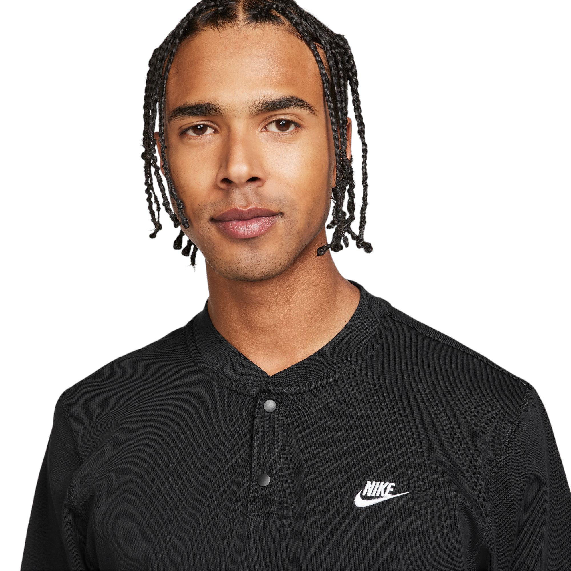 Nike Men's Club Fleece Long Sleeve Henley Shirt product image