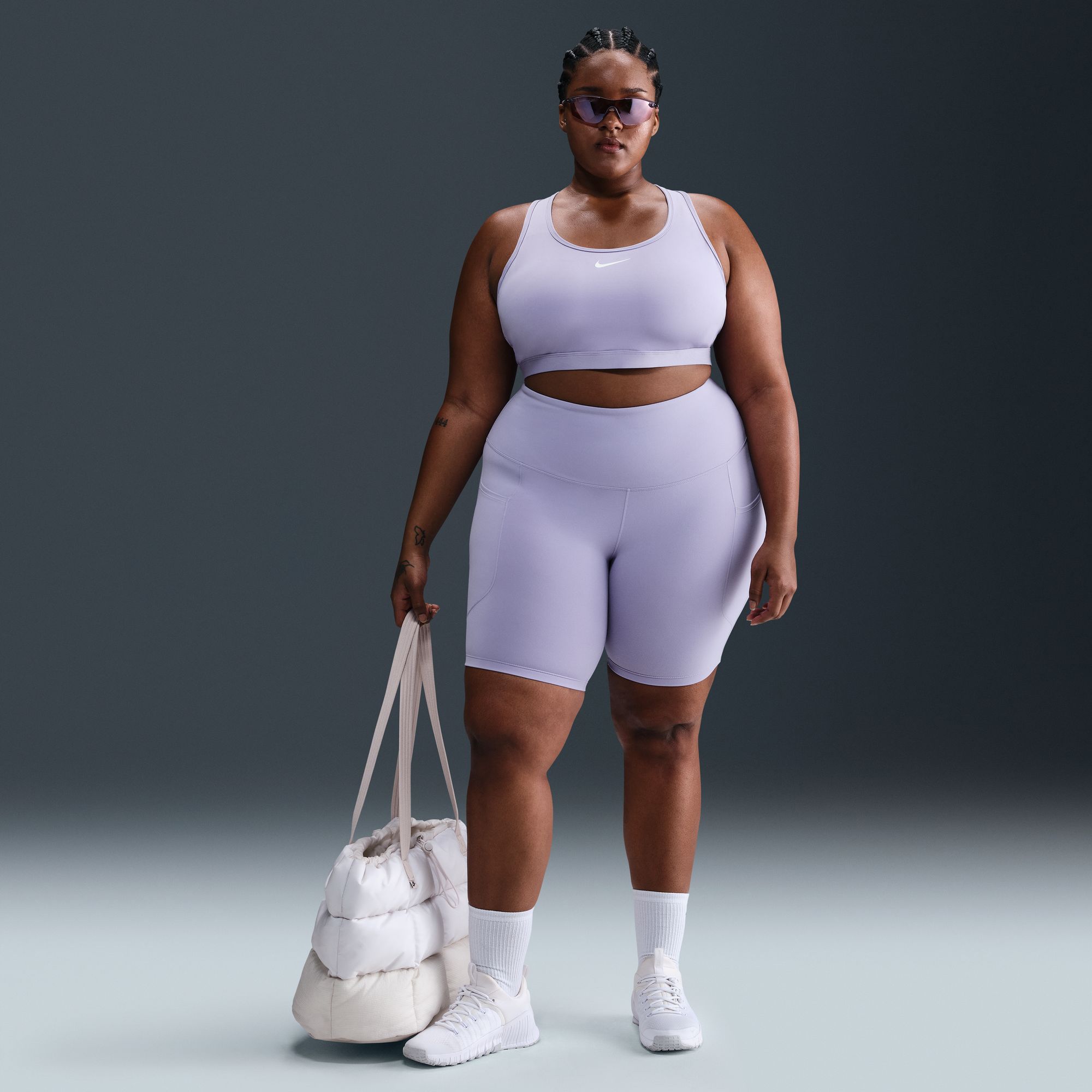 Nike Women's One High-Waisted 8" Biker Shorts with Pockets (Plus Size) product image