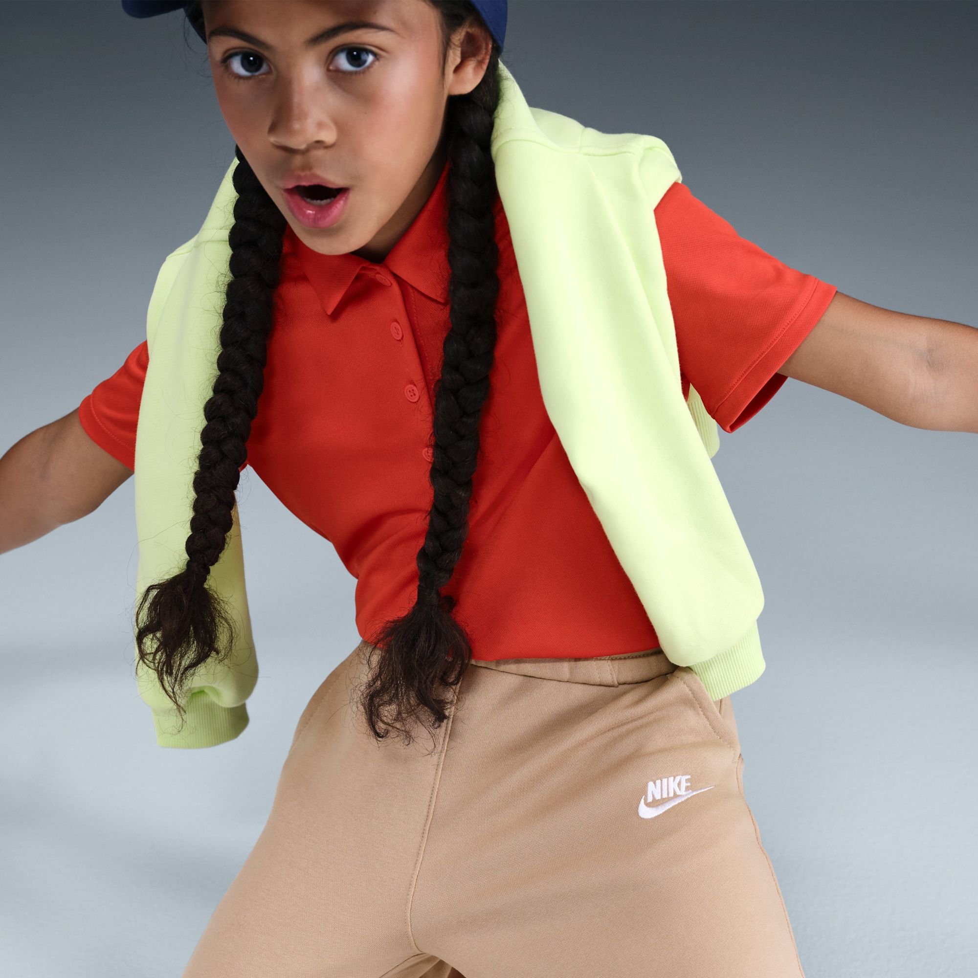 Nike Girls' Sportswear Club Fleece Wide-Leg Pants product image