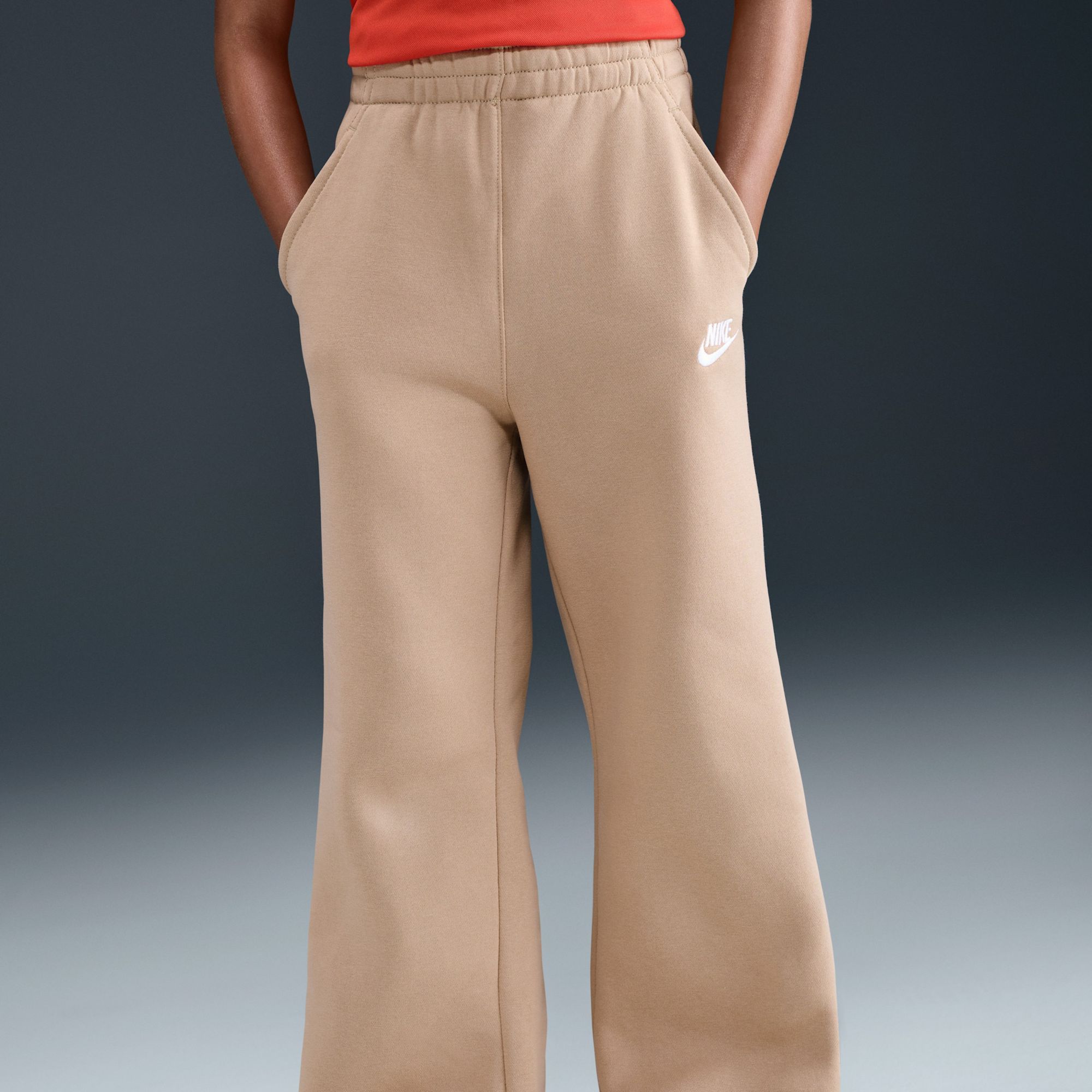 Nike Girls' Sportswear Club Fleece Wide-Leg Pants product image