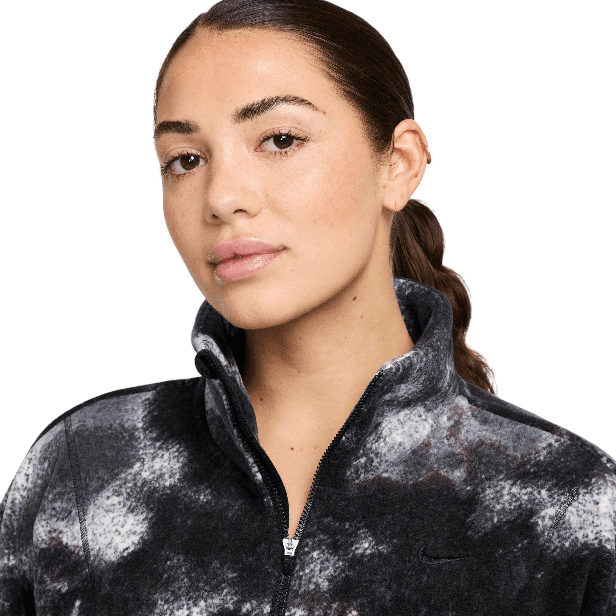 Nike Women's One Therma-FIT Oversized 1/2-Zip Fleece Printed Top product image