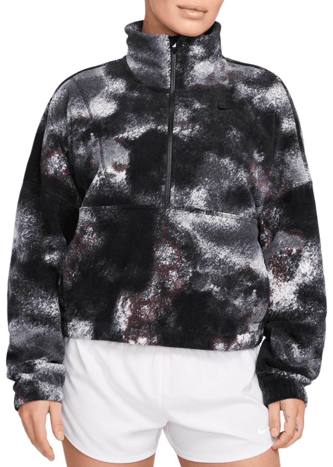 Nike Women's One Therma-FIT Oversized 1/2-Zip Fleece Printed Top product image