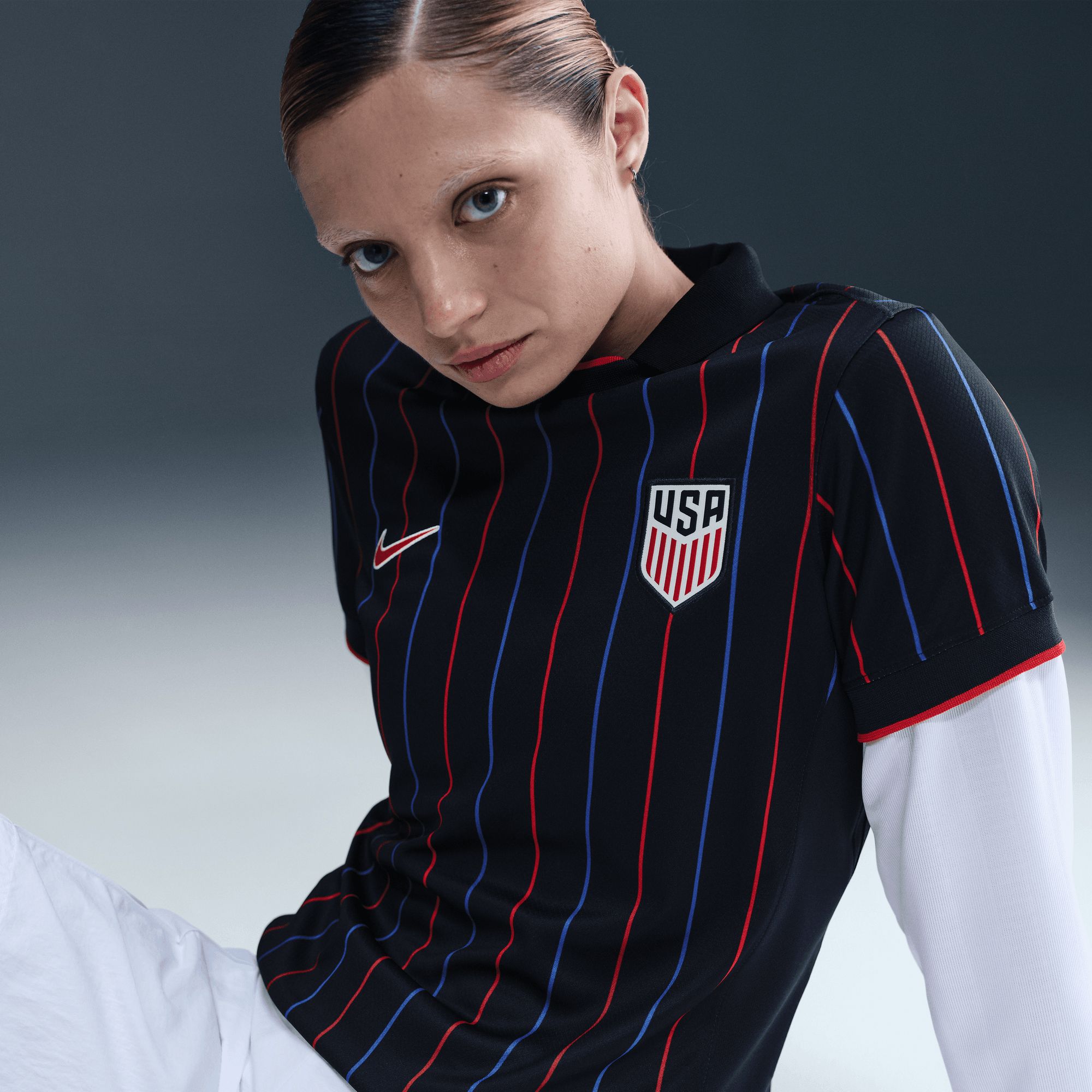 Nike Women's USMNT 2025 Navy "Heartbeat" Away Replica Jersey product image