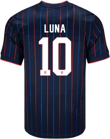 Nike Youth USMNT Diego Luna #10 2025 Navy "Heartbeat" Away Replica Jersey product image