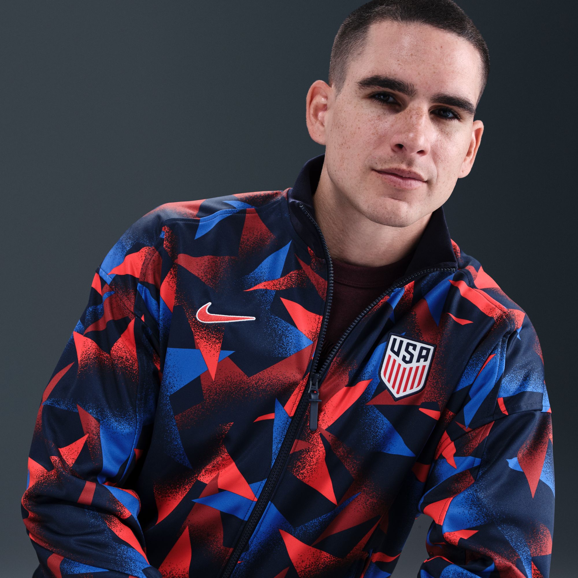 Nike Adult USMNT 2025 Navy Prematch Jacket product image