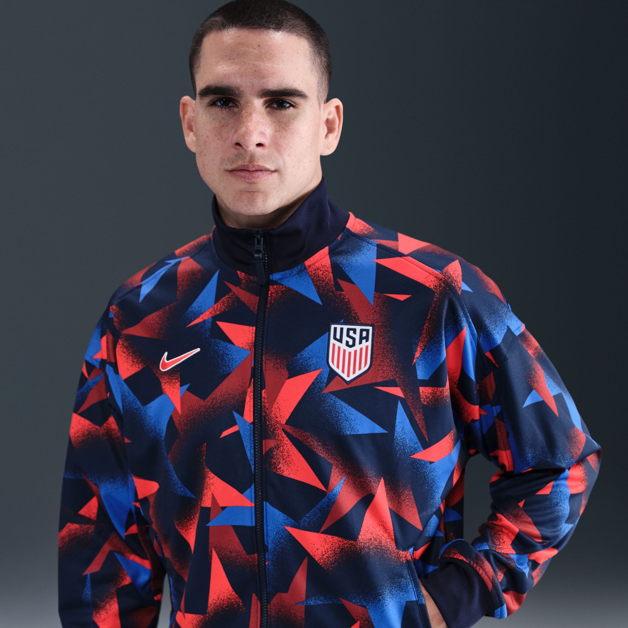Nike Adult USMNT 2025 Navy Prematch Jacket product image