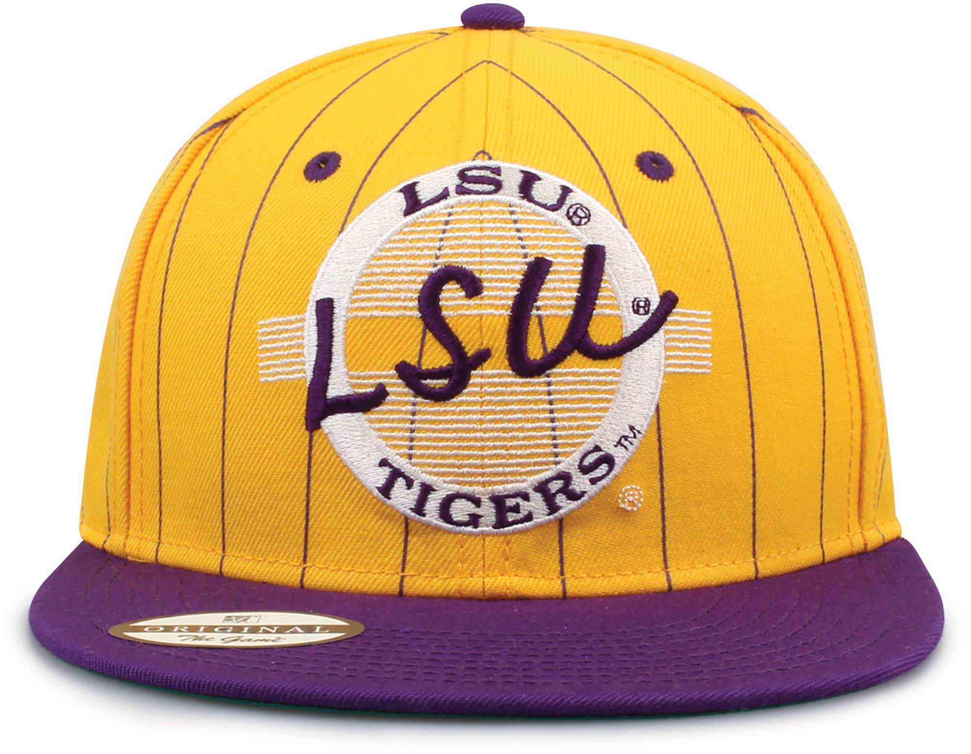 The Game Adult LSU Tigers Athletic Gold Pinstripe Snapback Adjustable Hat product image