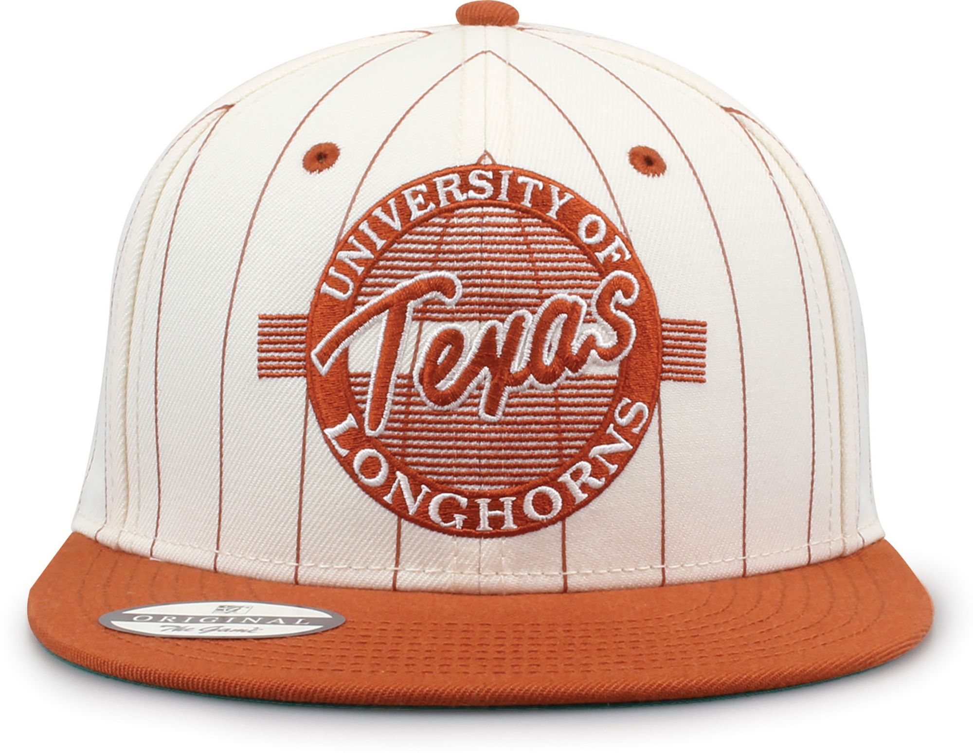 The Game Adult Texas Longhorns Ivory Pinstripe Snapback Adjustable Hat product image