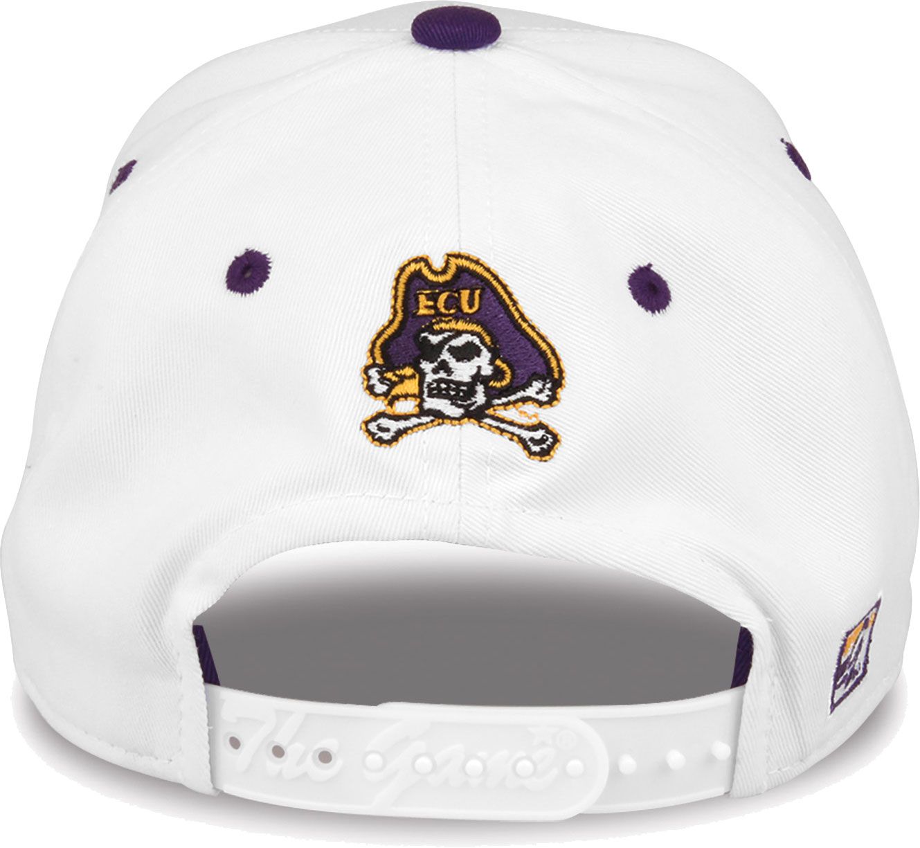 The Game Men's East Carolina Pirates White Bar Adjustable Hat product image