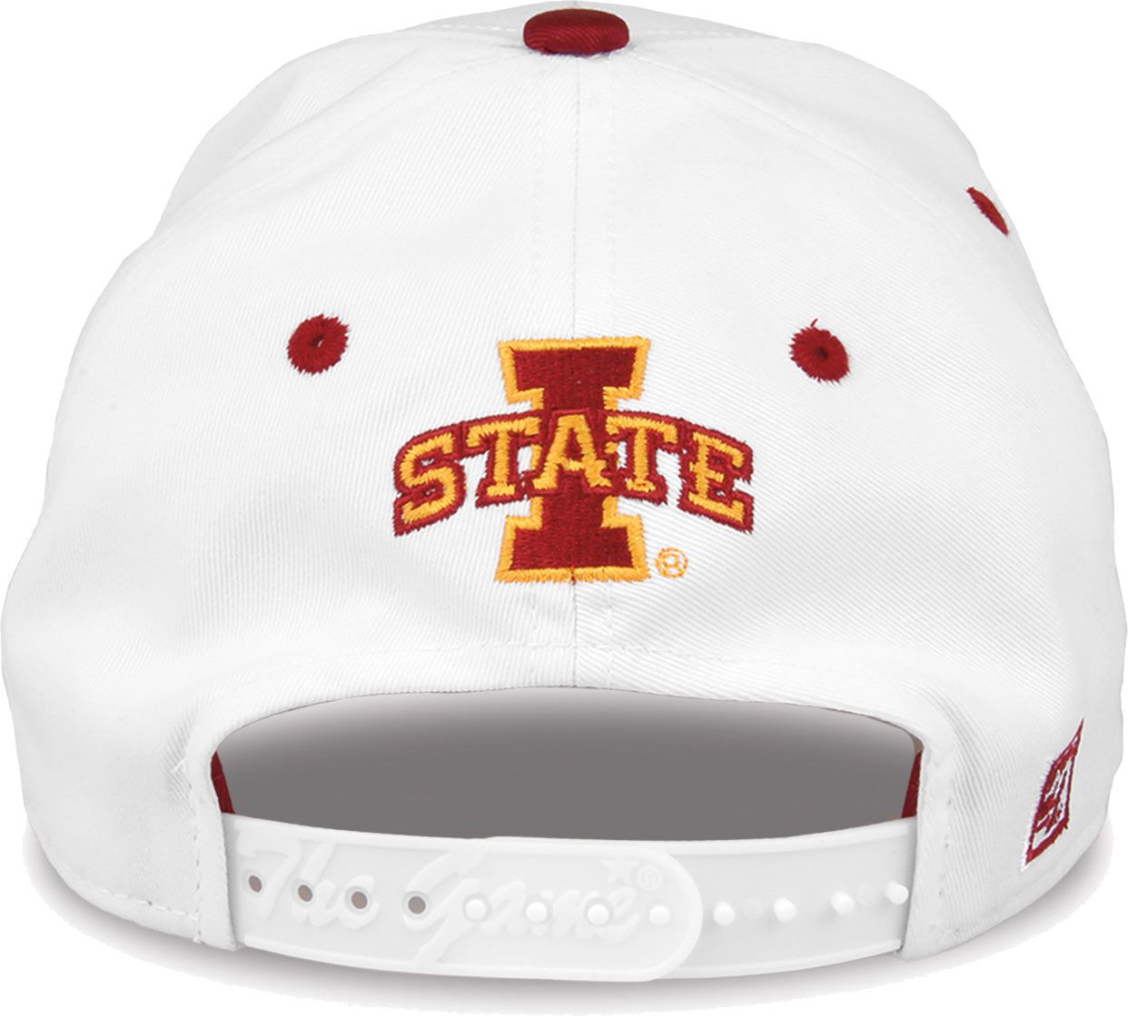 The Game Men's Iowa State Cyclones White Bar Adjustable Hat