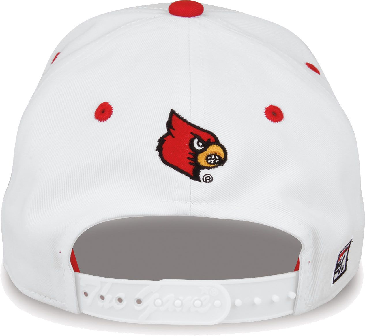 The Game Men's Louisville Cardinals White Bar Adjustable Hat