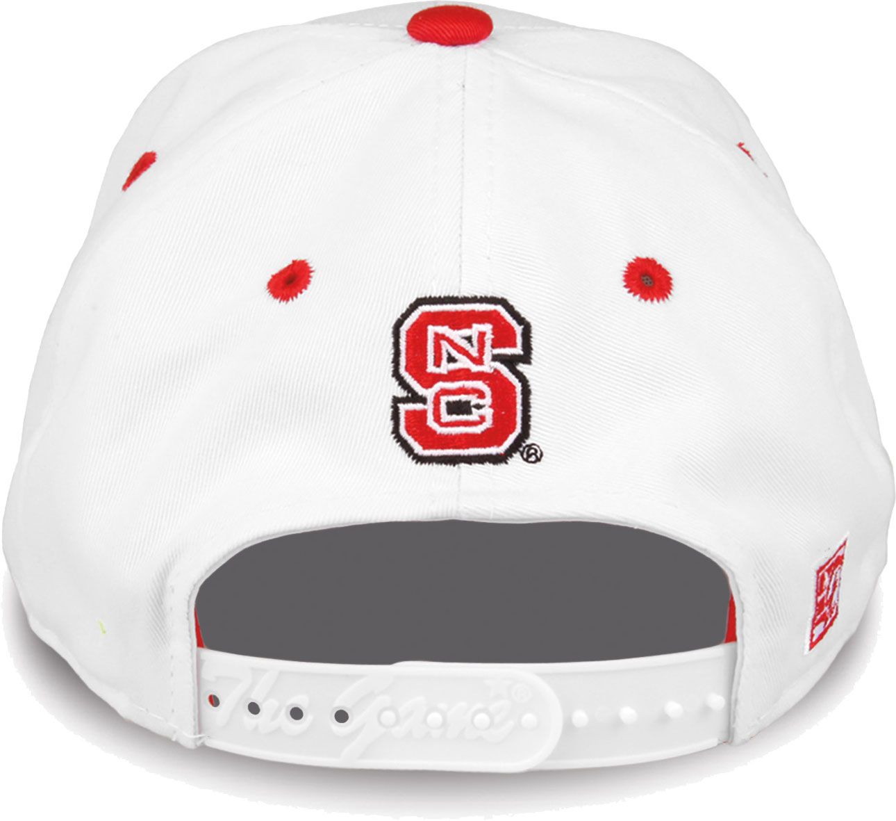 The Game Men's NC State Wolfpack White Bar Adjustable Hat