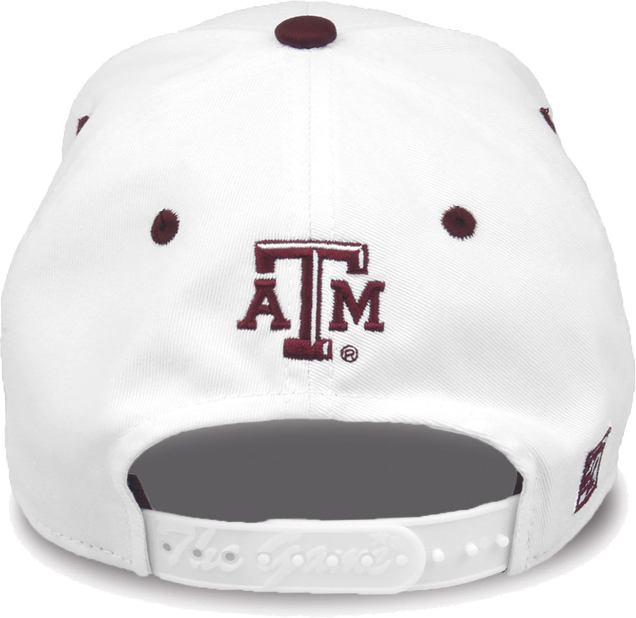 The Game Men's Texas A&M Aggies White Bar Adjustable Hat