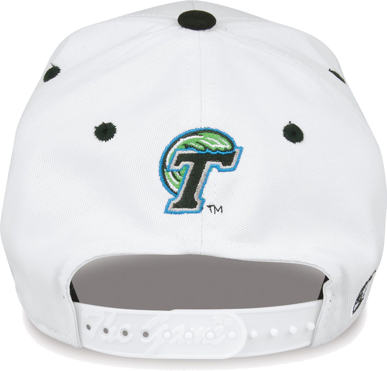 The Game Men's Tulane Green Wave White Bar Adjustable Hat