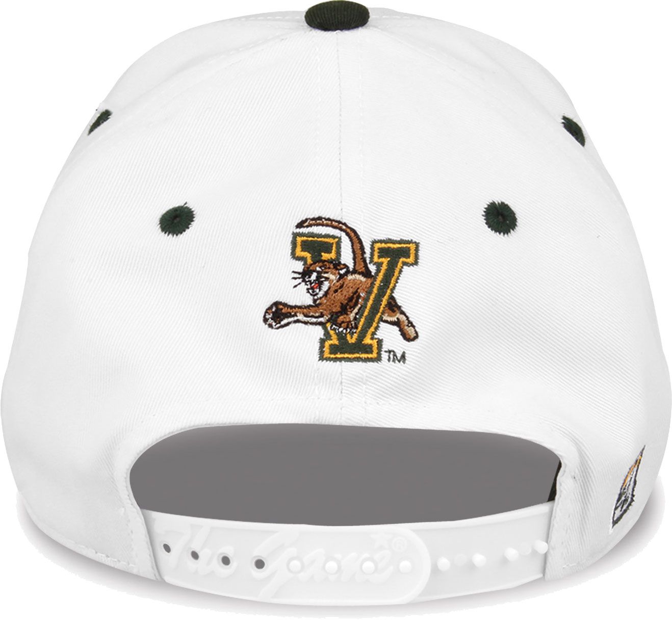 The Game Men's Vermont Catamounts White Bar Adjustable Hat