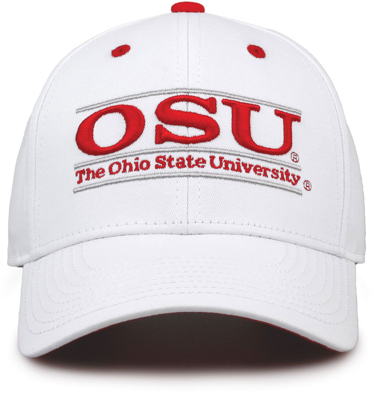 The Game Men's Ohio State Buckeyes White Bar Adjustable Hat product image
