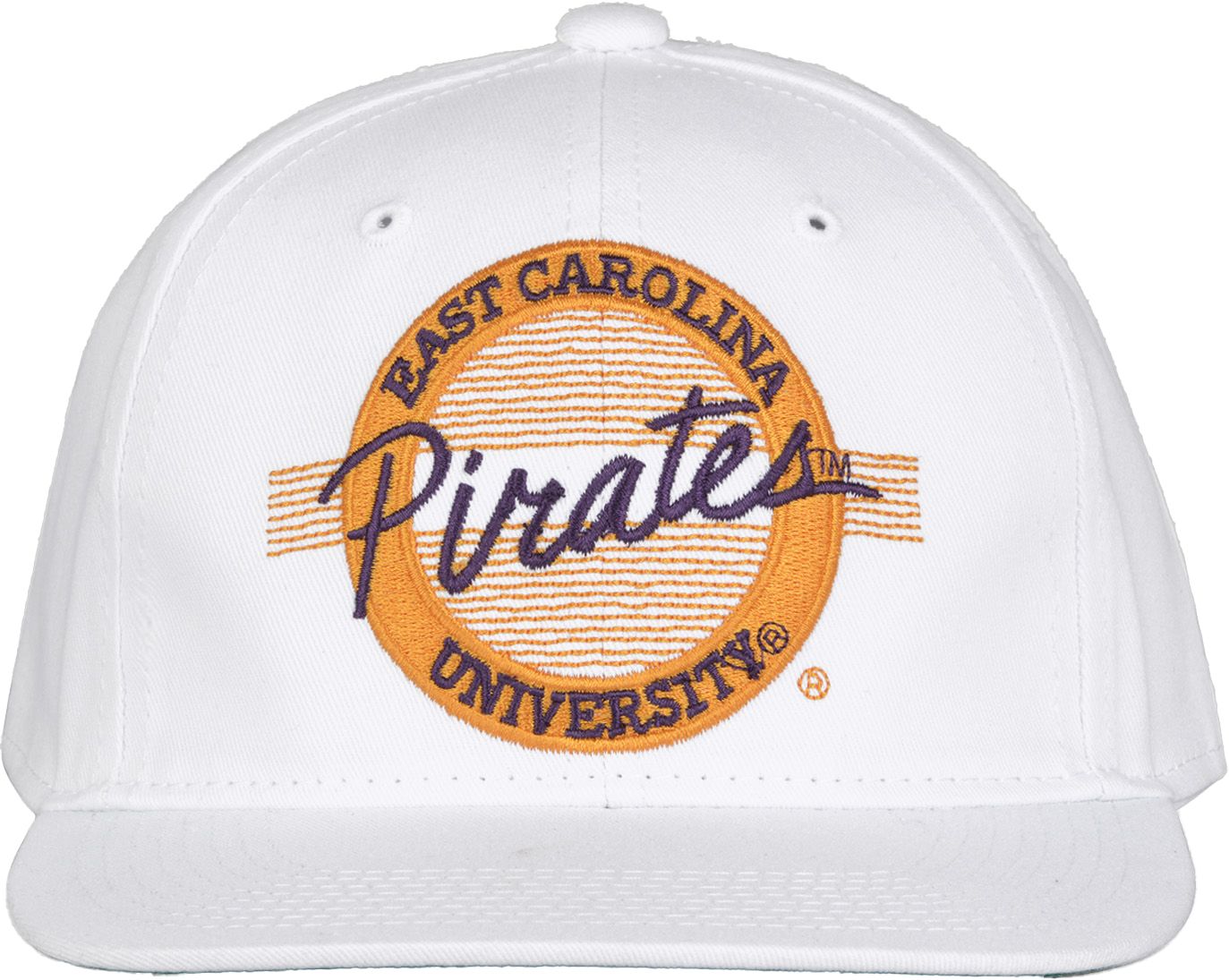 The Game Men's East Carolina Pirates White Circle Adjustable Hat product image