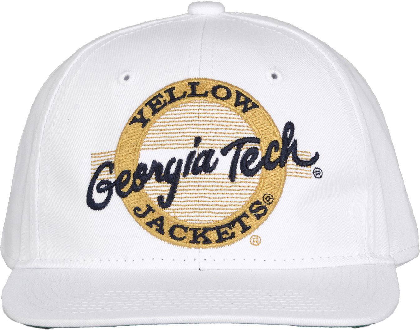 The Game Men's Georgia Tech Yellow Jackets White Circle Adjustable Hat product image