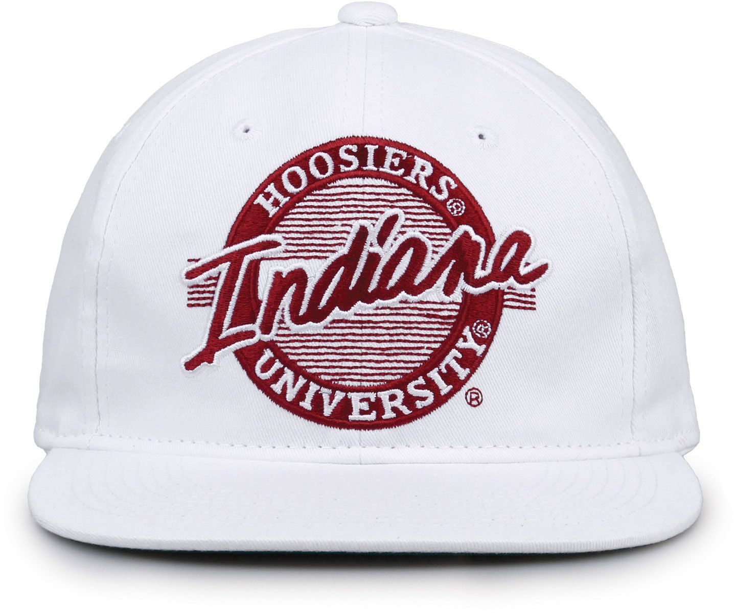 The Game Men's Indiana Hoosiers White Retro Circle Adjustable Hat product image