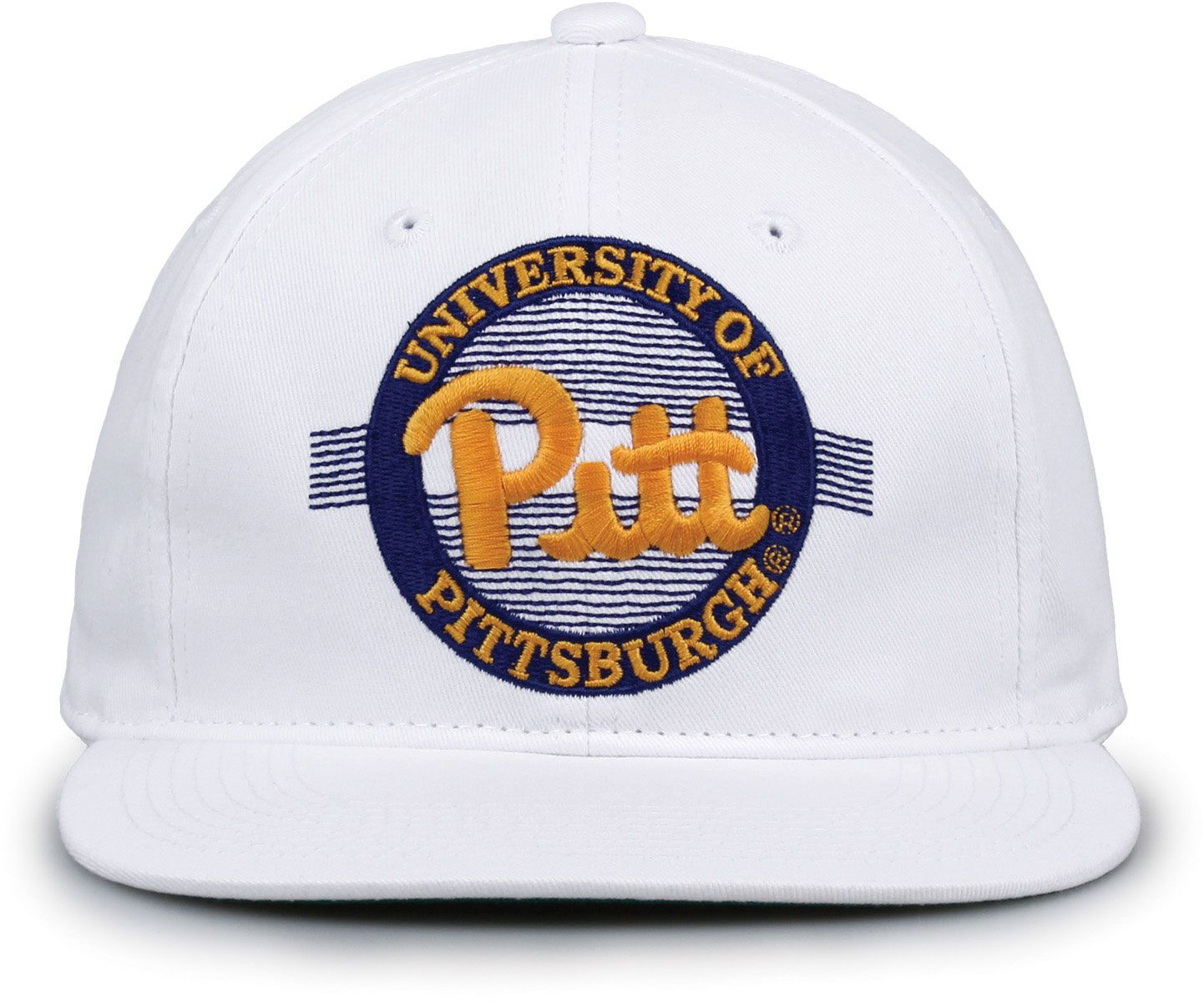 The Game Men's Pitt Panthers White Retro Circle Adjustable Hat product image