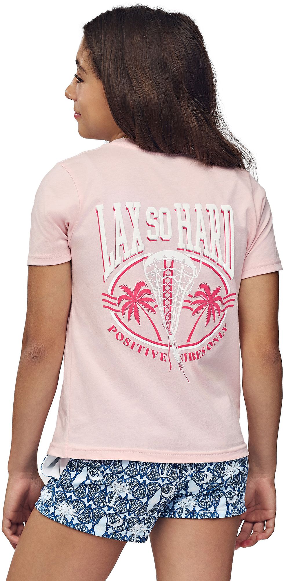 Lax So Hard Girl's Vibes Lacrosse Graphic T-Shirt product image
