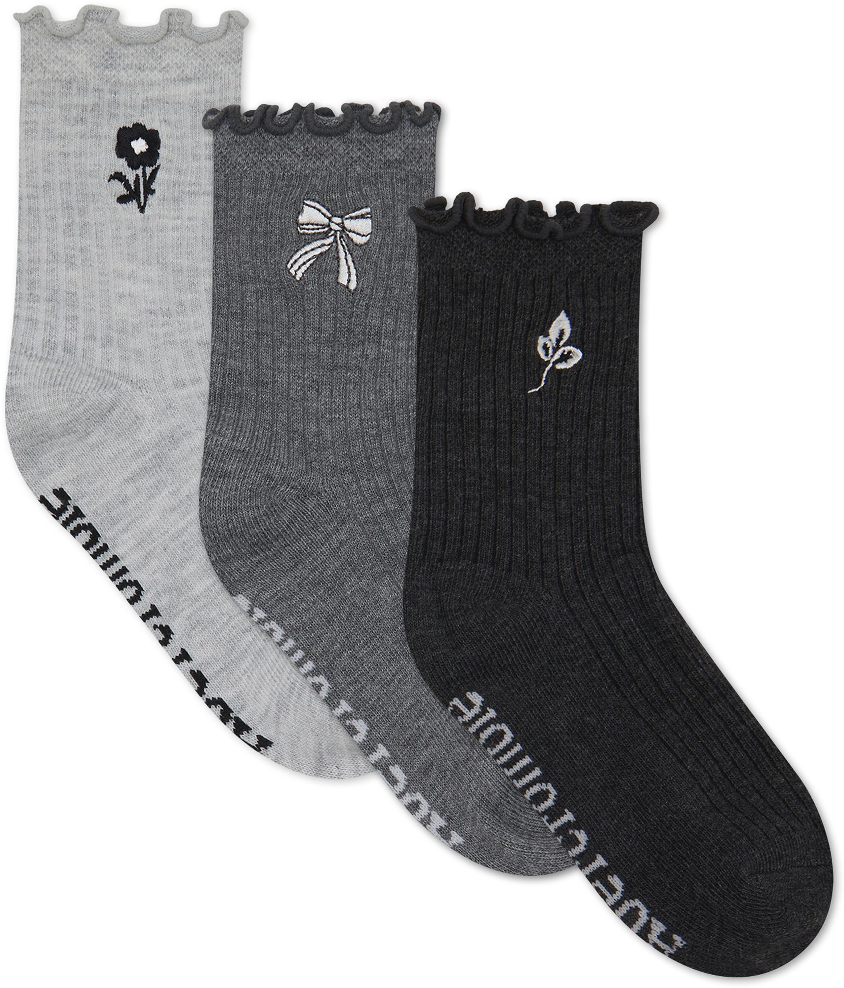 abercrombie Lettuce Welt Half-Crew Socks - 3 Pack product image