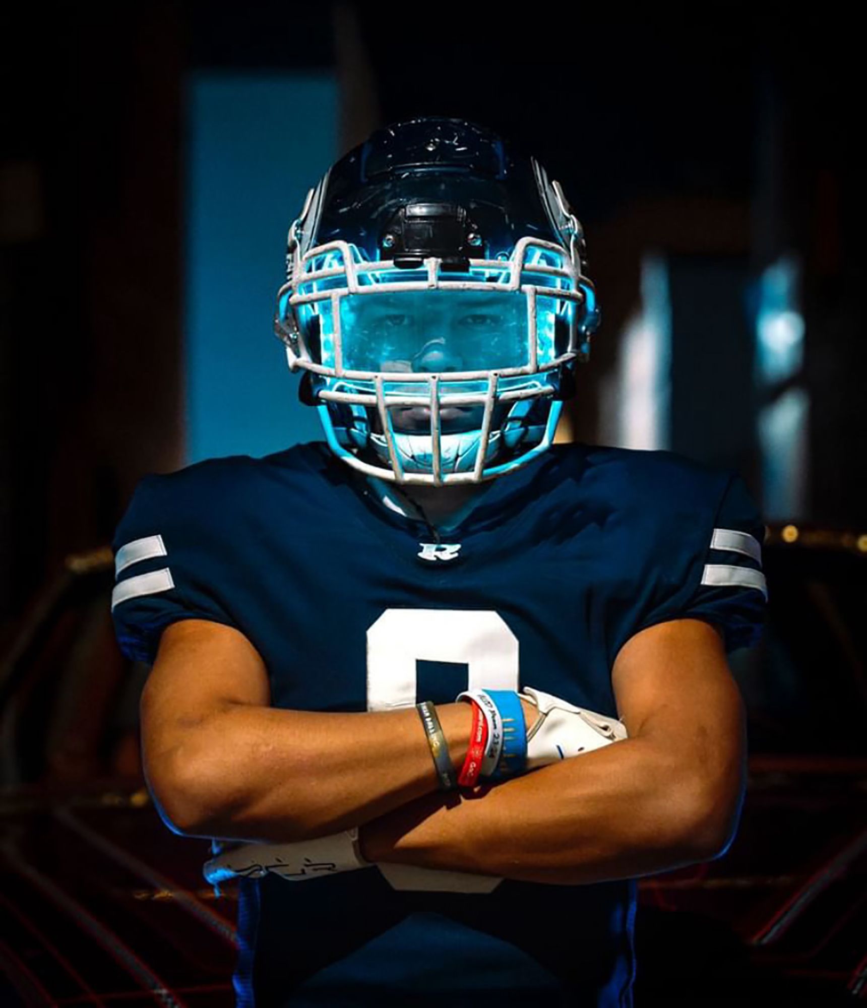 GalaxyVisors LED Light Up Football Visor product image