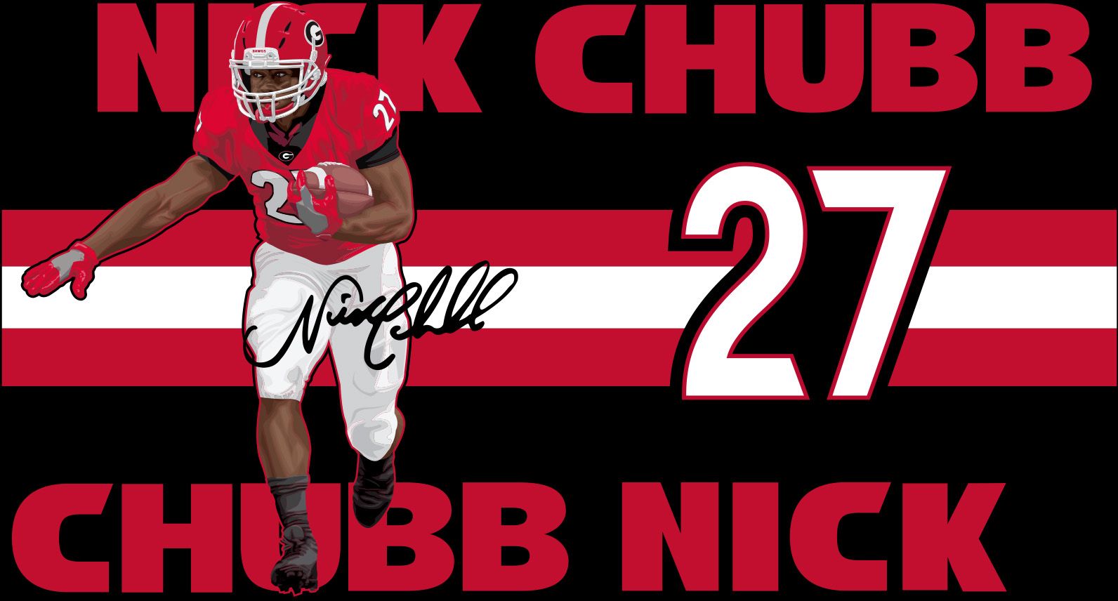 Gametime SideKicks Georgia Bulldogs Nick Chubb Stainless Steel 20 oz. Tumbler product image