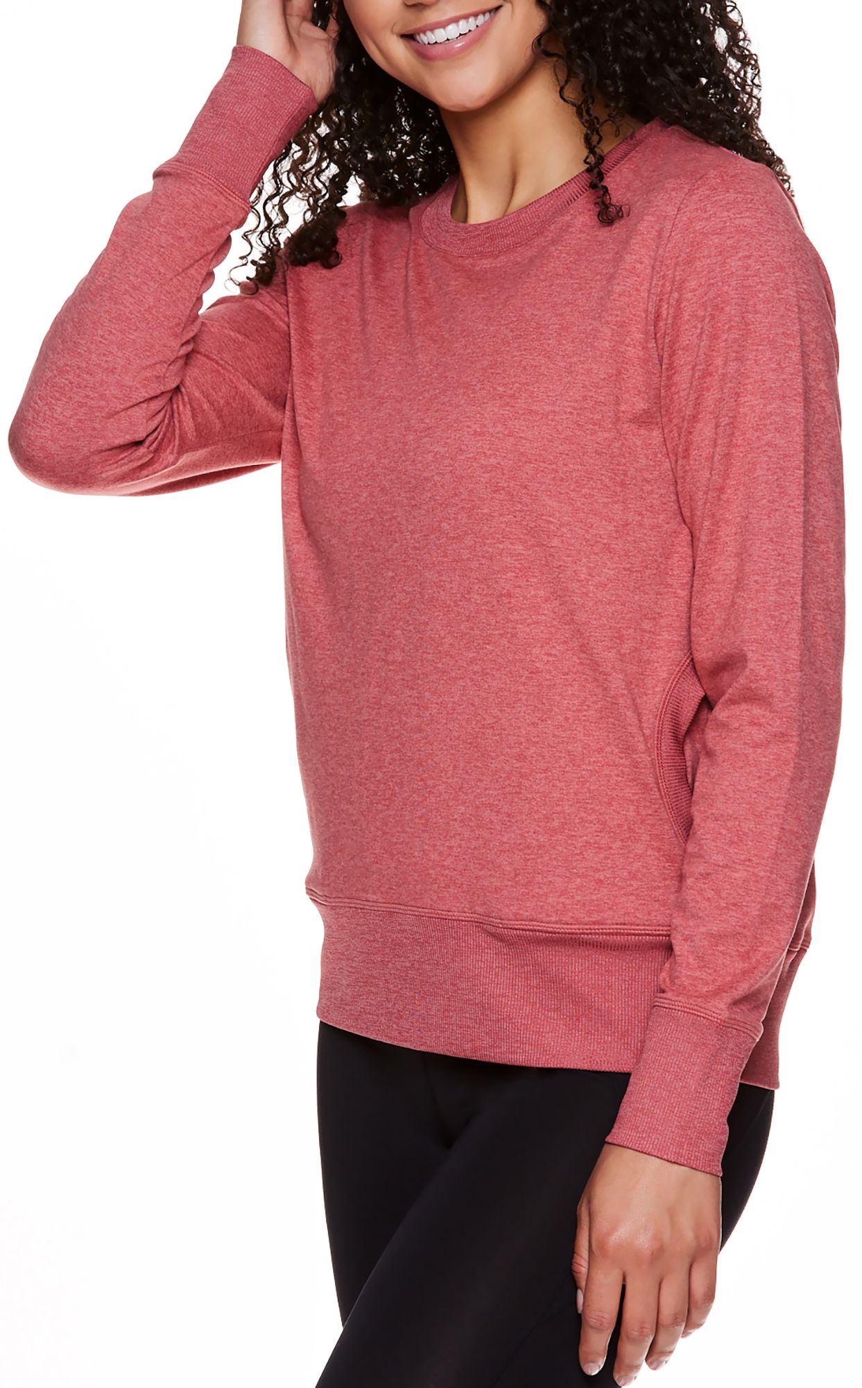 Gaiam Women's Long Sleeve Momentum Marled Rib Crew Sweatshirt product image