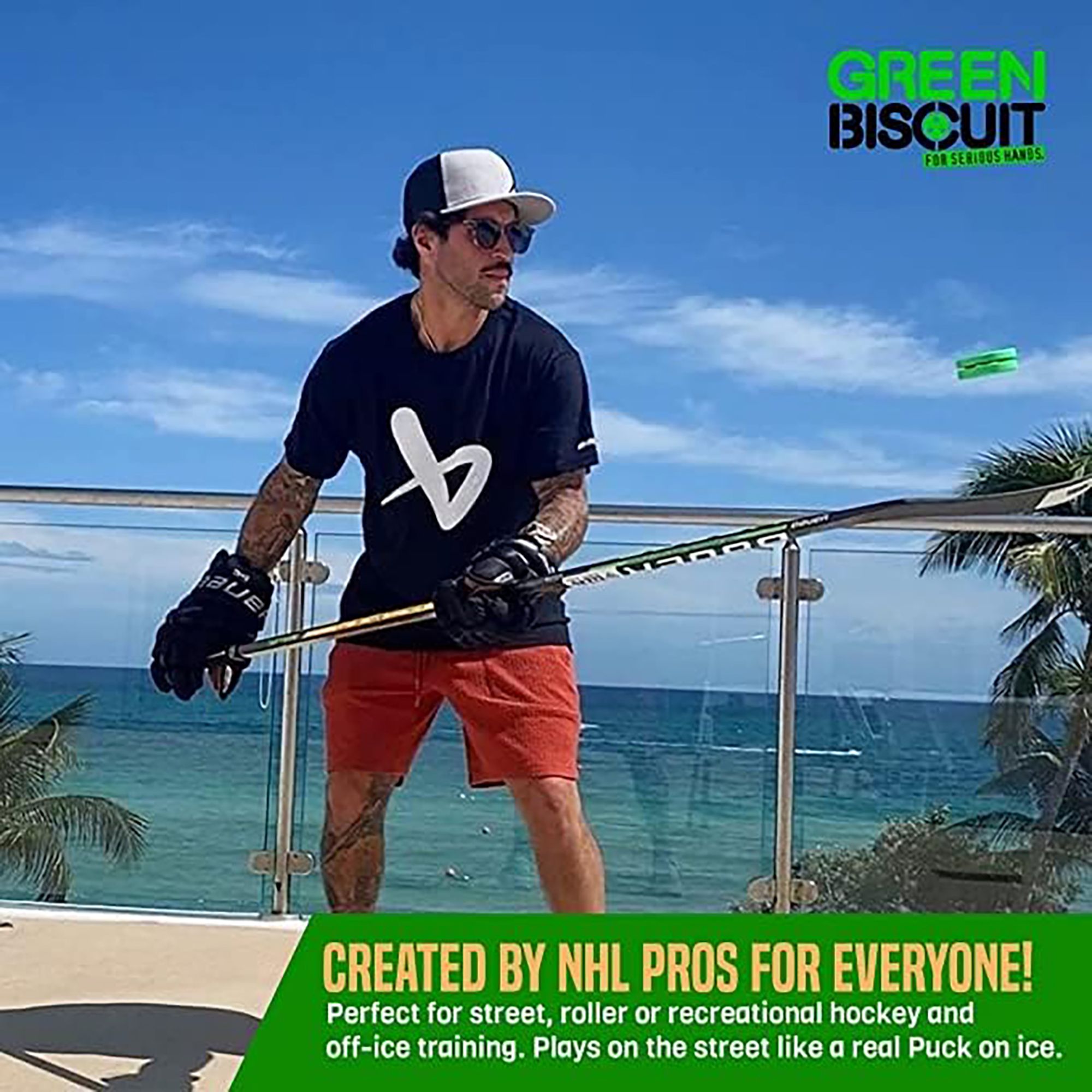 Green Biscuit Street Hockey Puck - 2 Pack product image