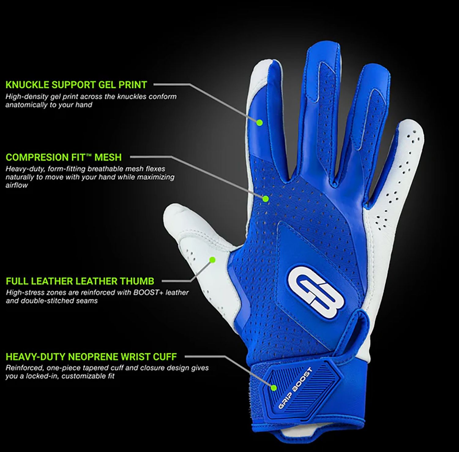 Grip Boost Youth Loaded Batting Gloves product image