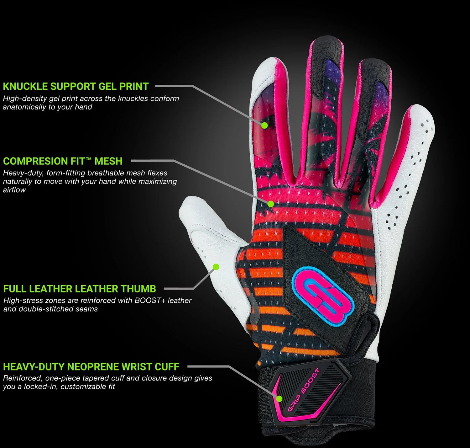 Grip Boost Youth Loaded Batting Gloves product image