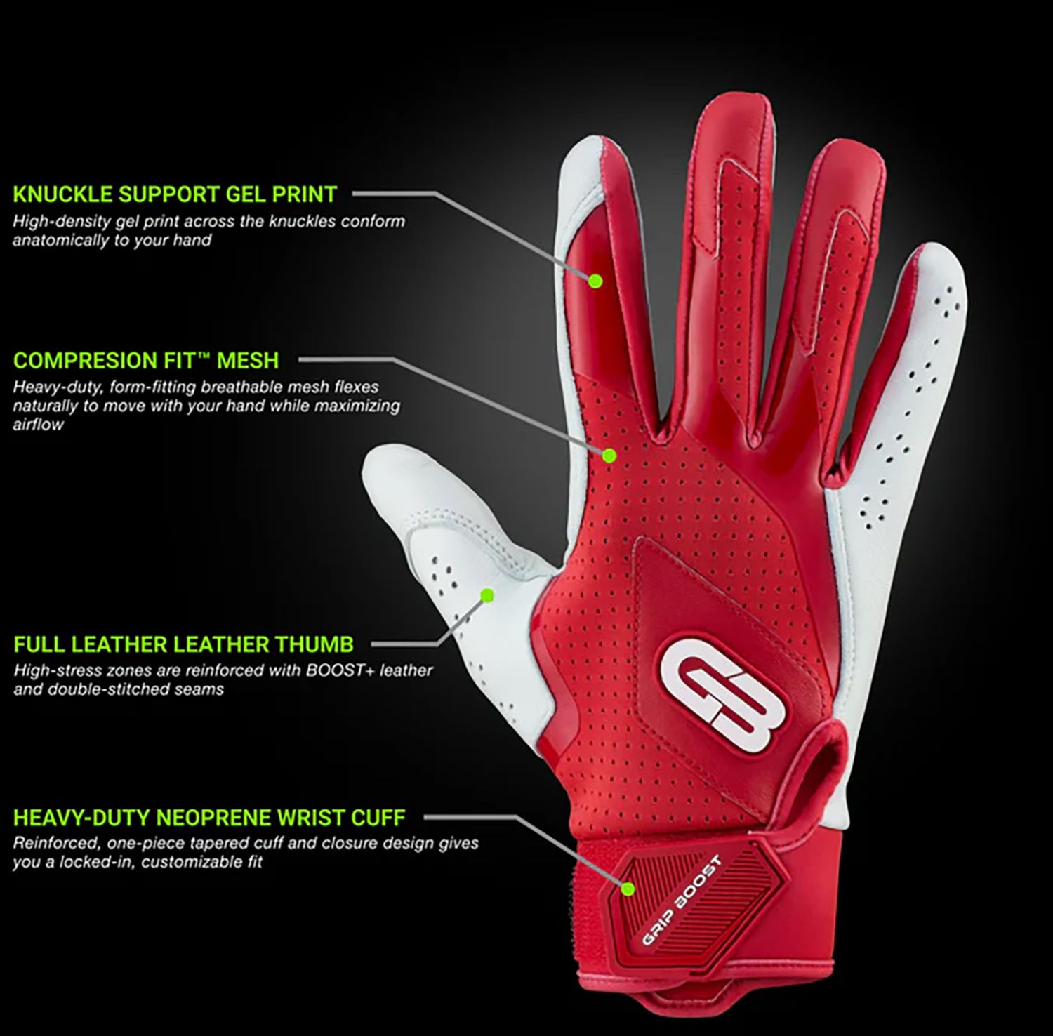 Grip Boost Youth Loaded Batting Gloves product image