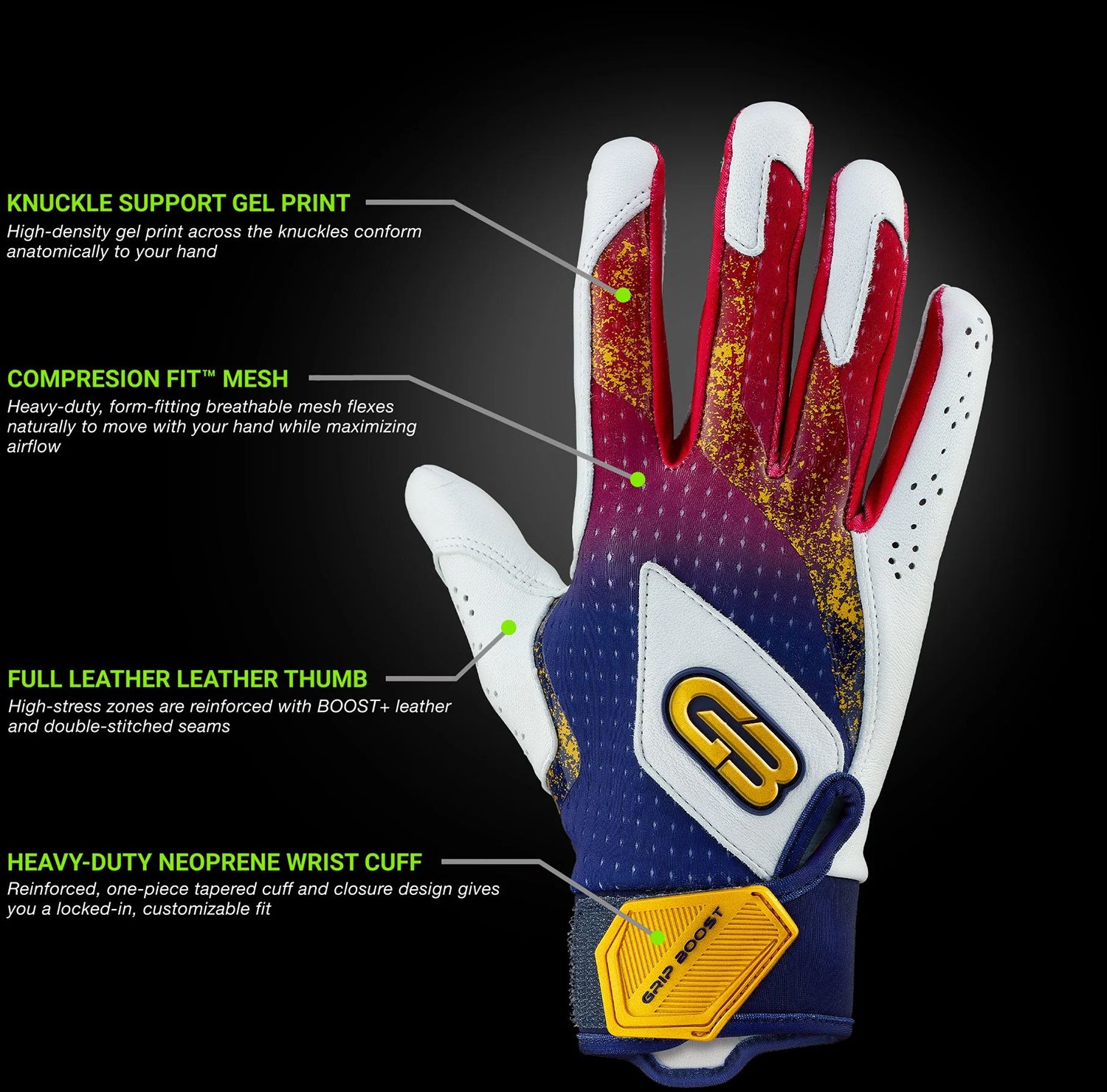 Grip Boost Youth Loaded Batting Gloves product image