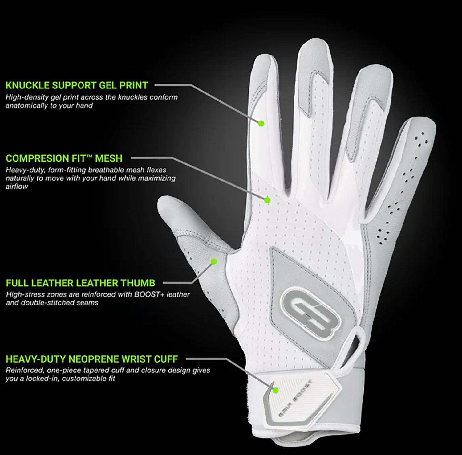 Grip Boost Youth Loaded Batting Gloves product image