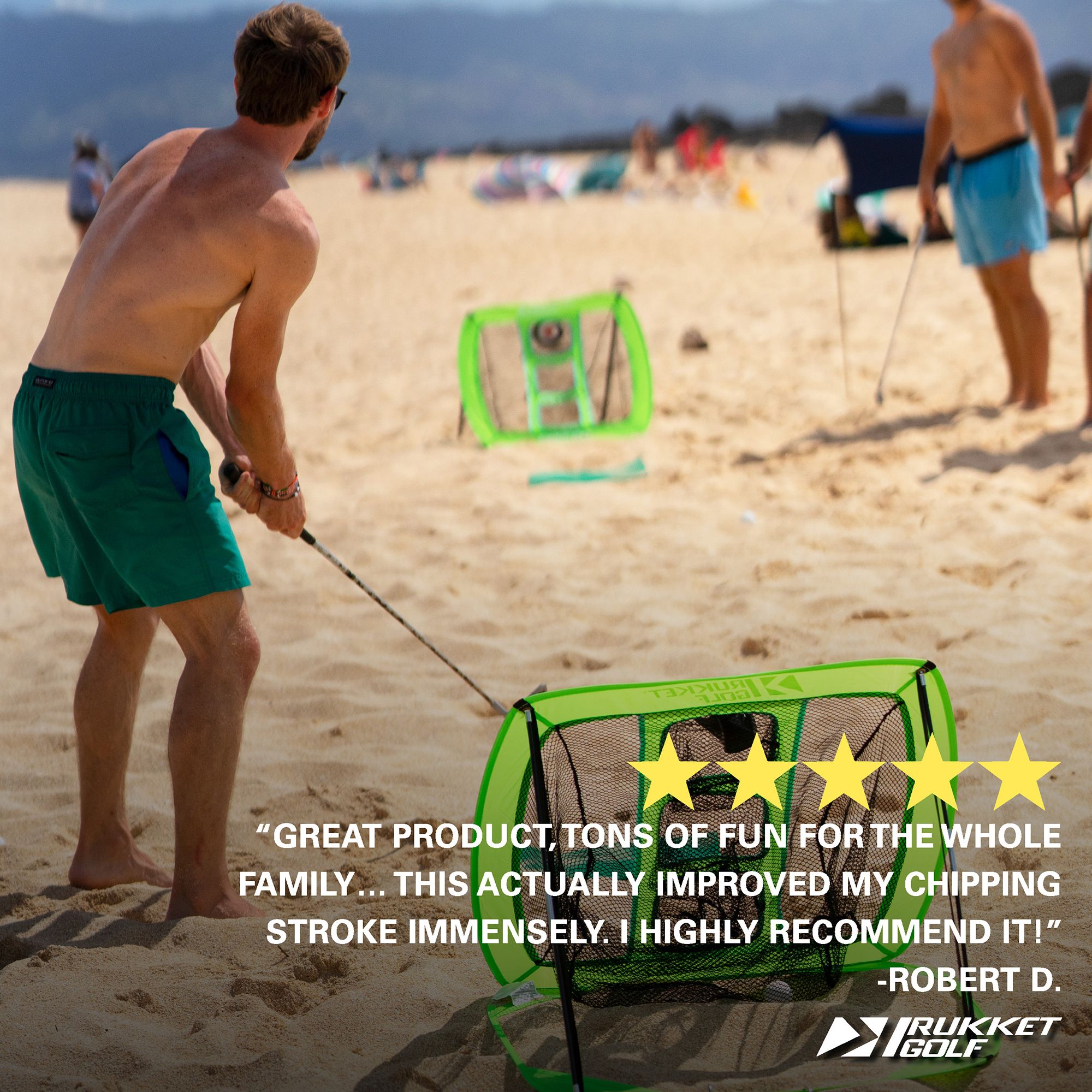 Rukket Pro Light-Up Chipping Net with 6 Tru-Spin Glow-in-the-Dark Practice Balls product image