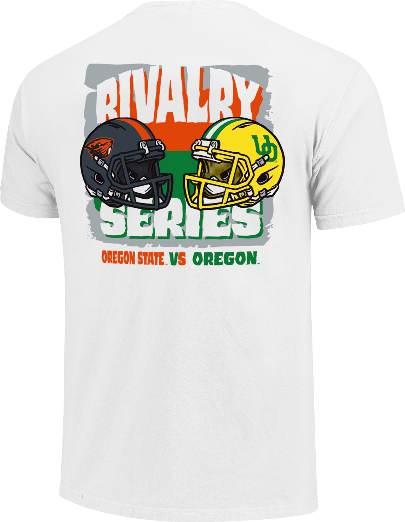 Image One Men's NCAA White State War Rivalry Helmet T-Shirt product image
