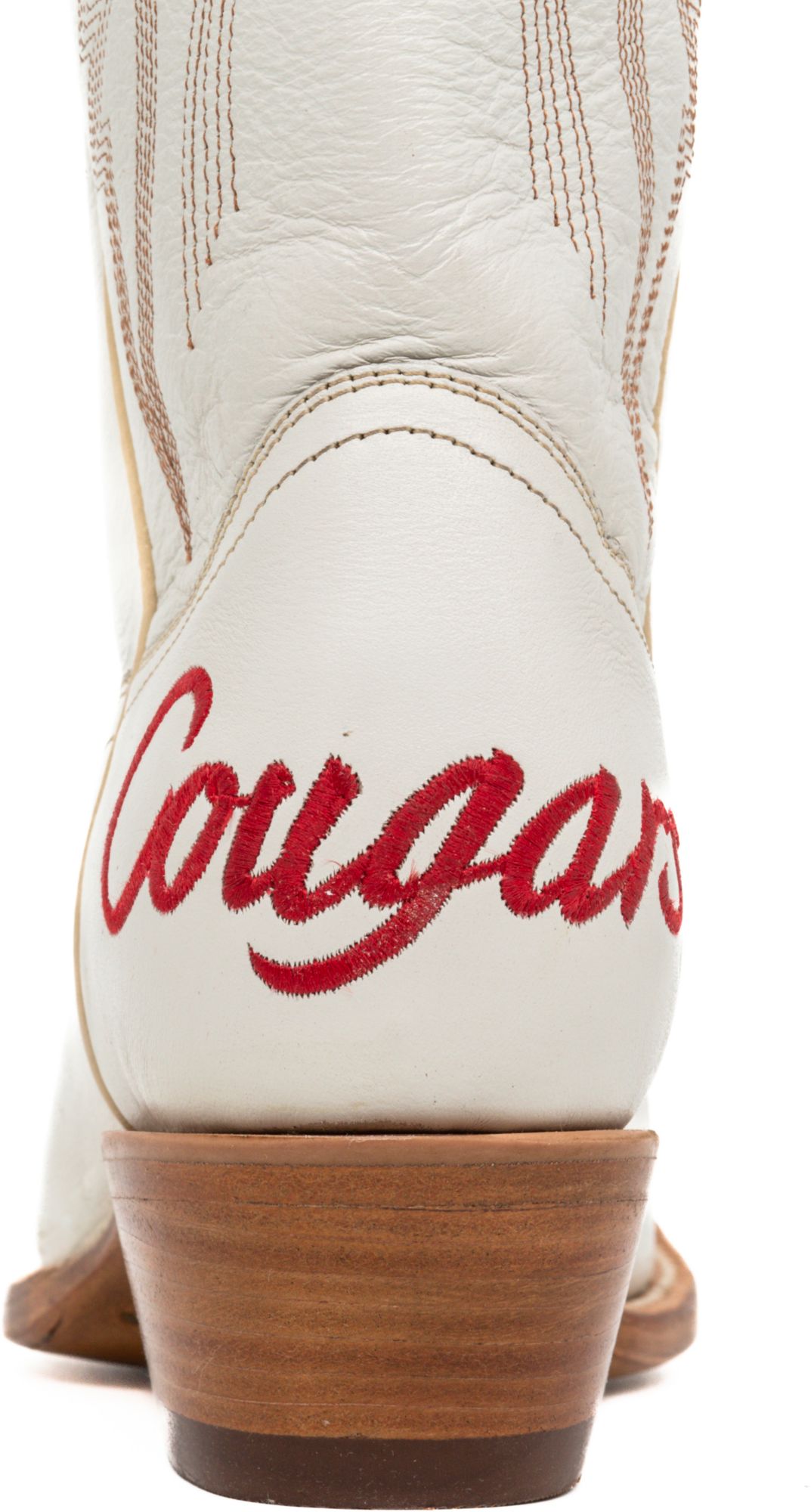 Gameday Boots Women's Houston Cougars Ivory Tall Leather 14"Western Boots product image