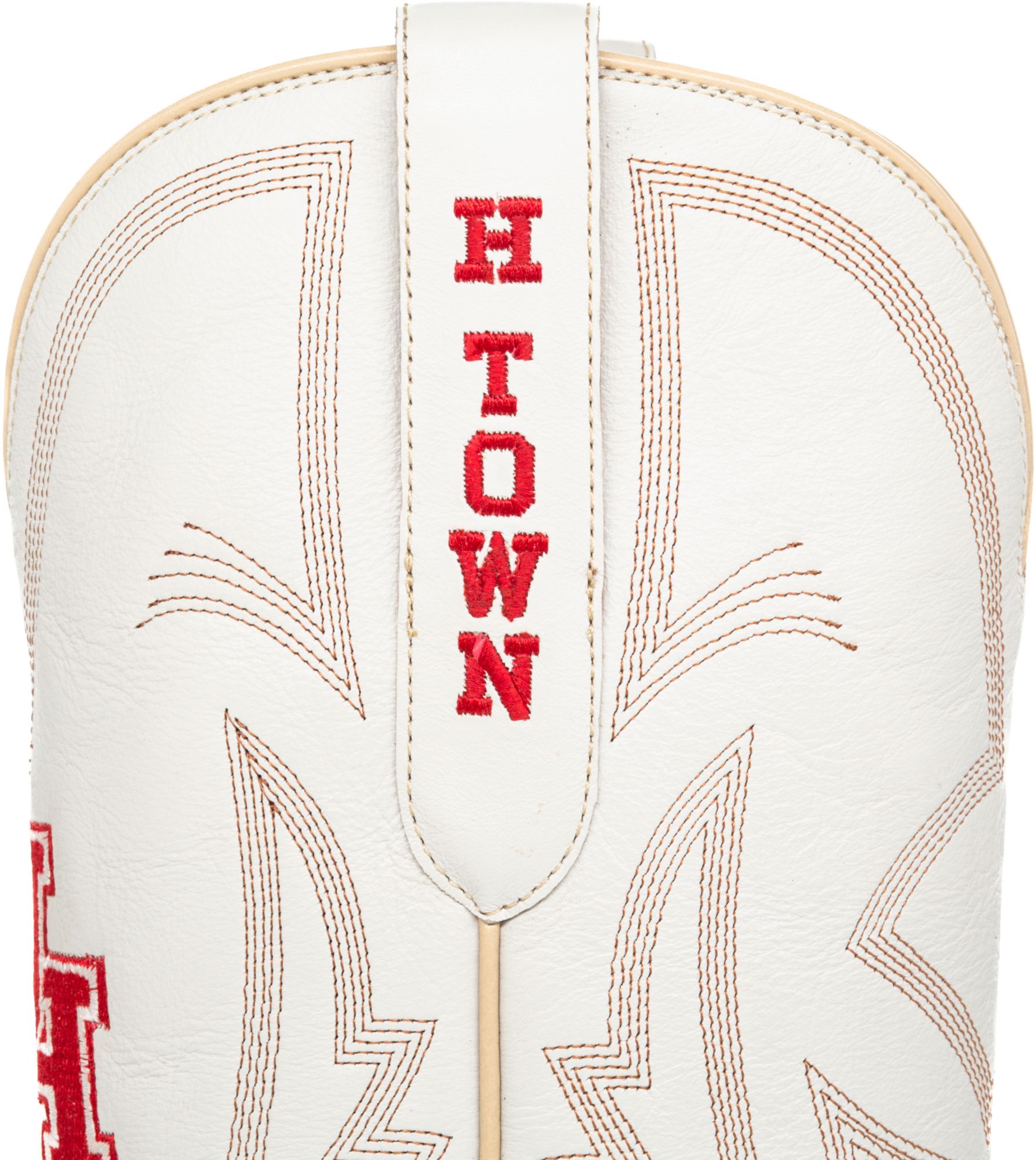 Gameday Boots Women's Houston Cougars Ivory Tall Leather 14"Western Boots product image
