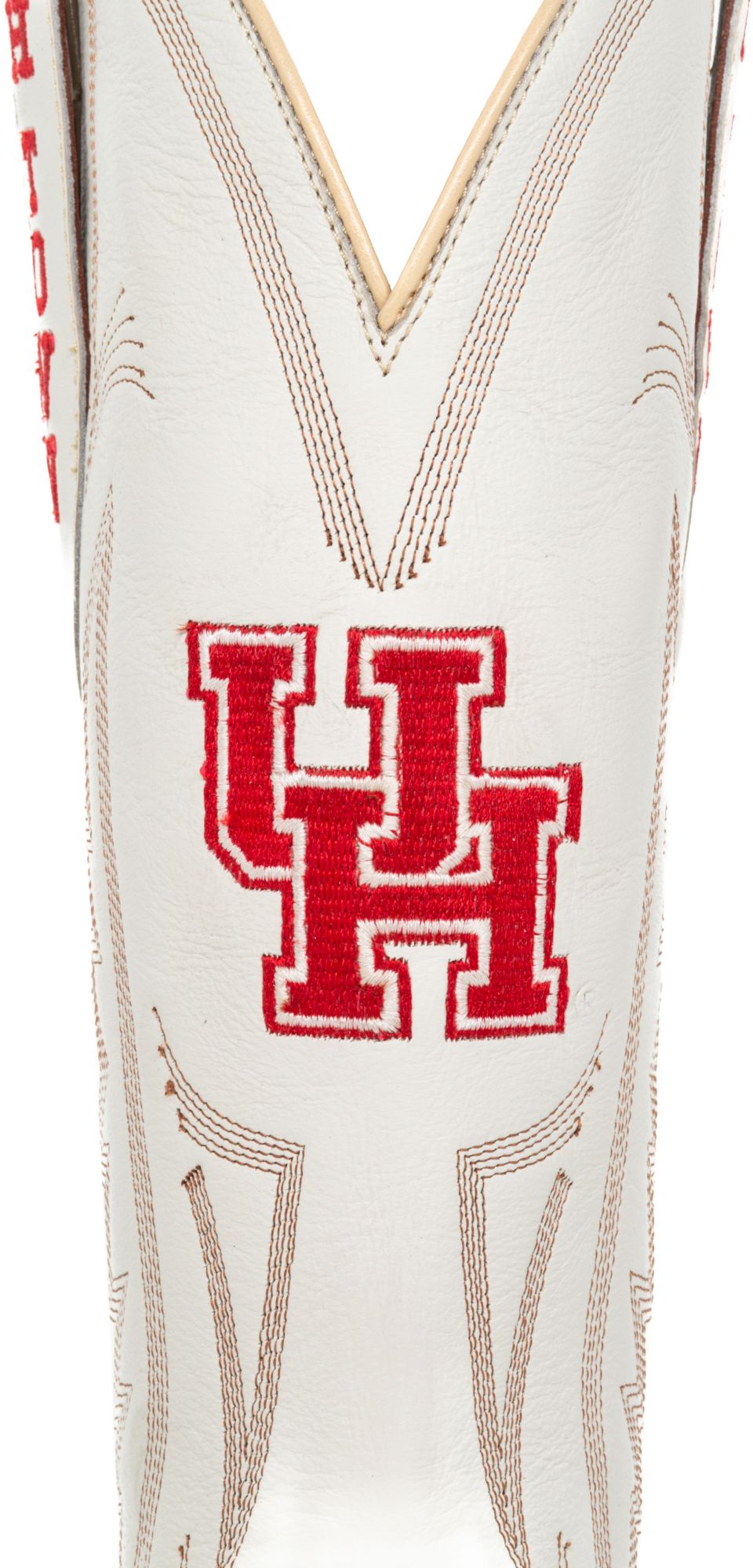 Gameday Boots Women's Houston Cougars Ivory Tall Leather 14"Western Boots product image