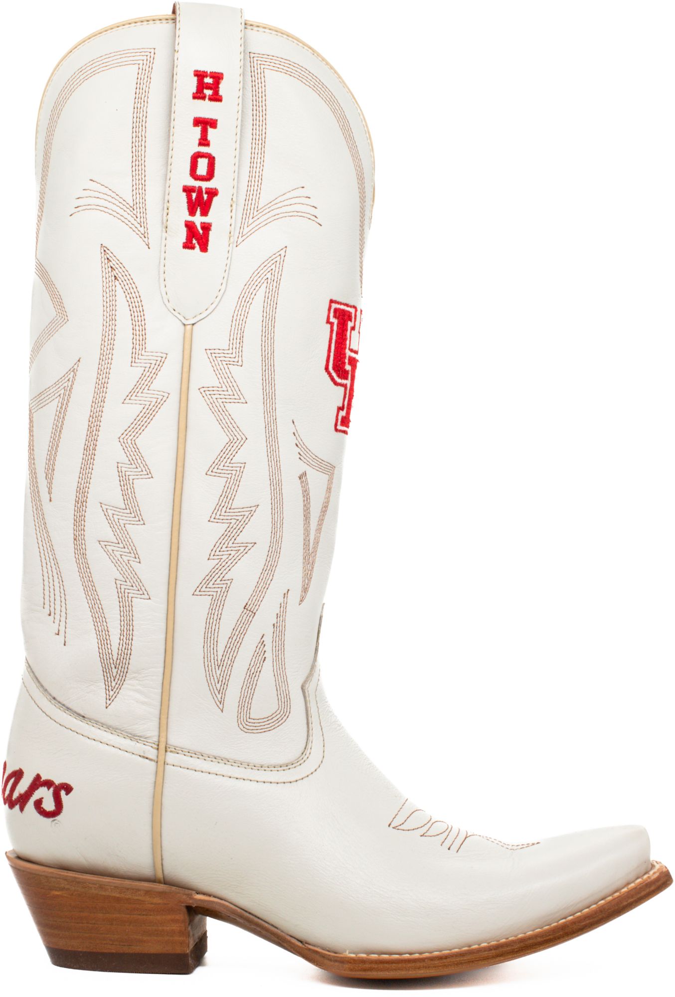 Gameday Boots Women's Houston Cougars Ivory Tall Leather 14"Western Boots product image