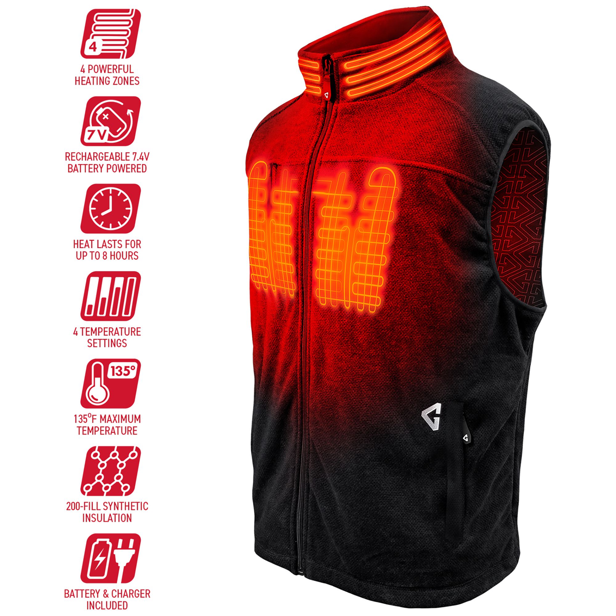 Gerbing Men's 7V Thermite Fleece Heated Vest 2.0 product image