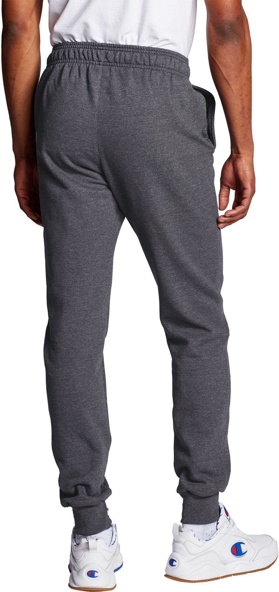 champion men's powerblend leg script joggers