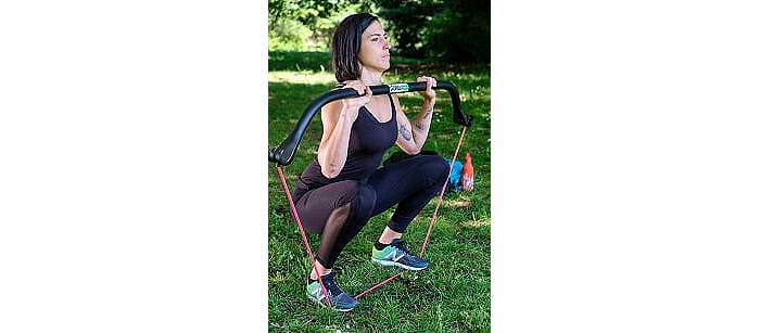 Gorilla Bow Travel Home Workout Pilates Resistance Bands & Exercise Bow, Black