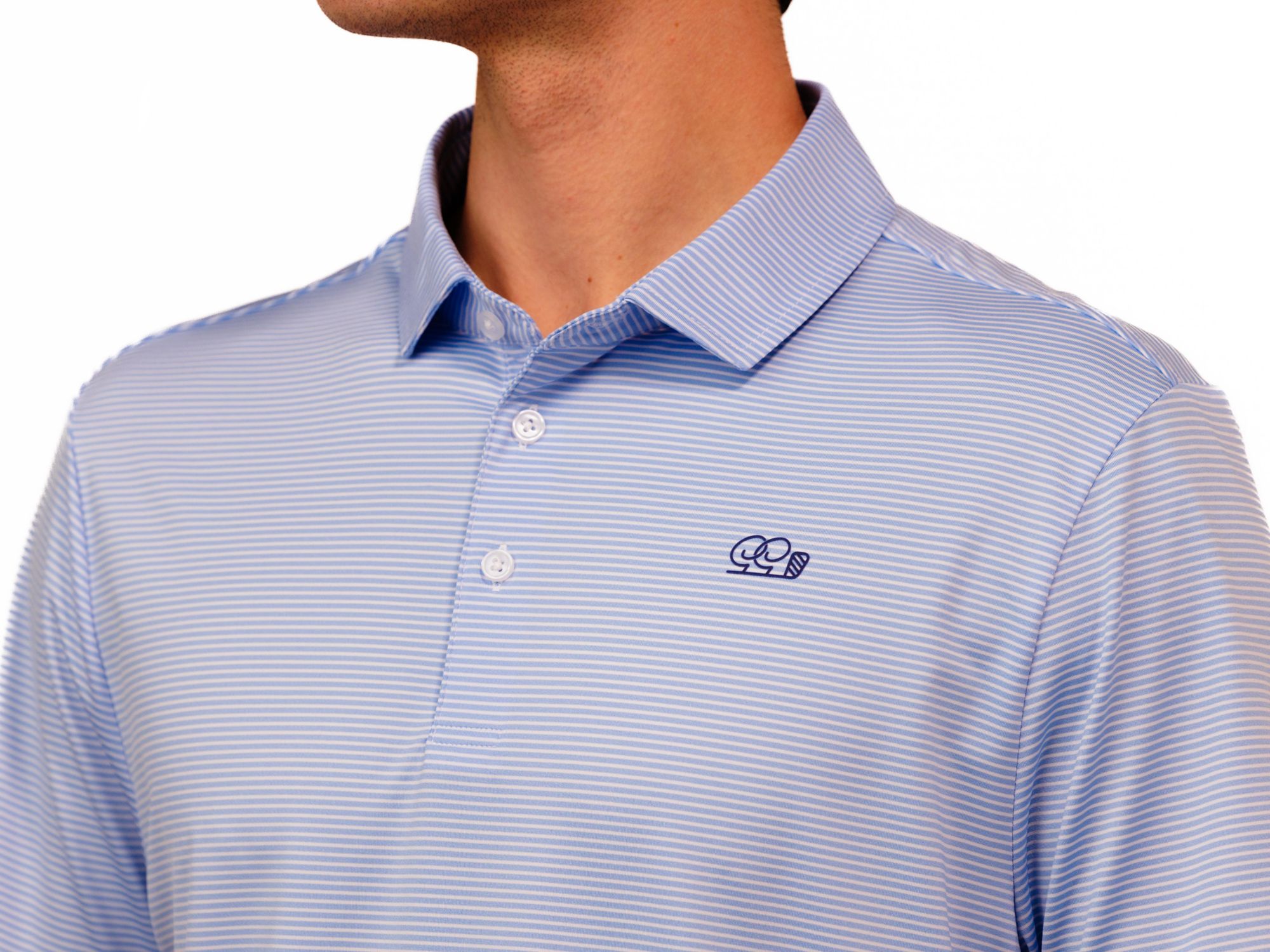 Good Good Golf Men's Birdie Blue Golf Polo product image
