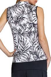 Tail Women's Sleeveless Palm Print 1/4 Zip Golf Shirt product image